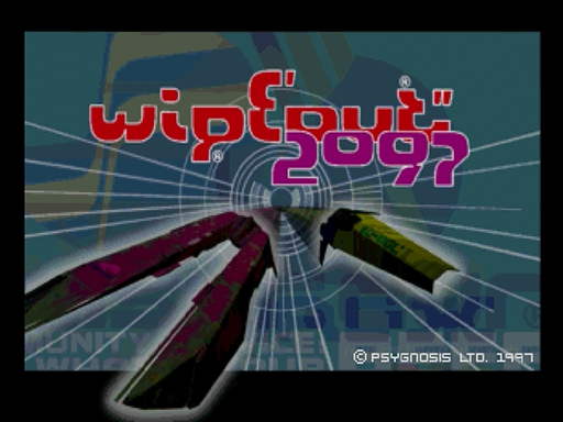 Wipeout 2097 title screen for Sega Saturn